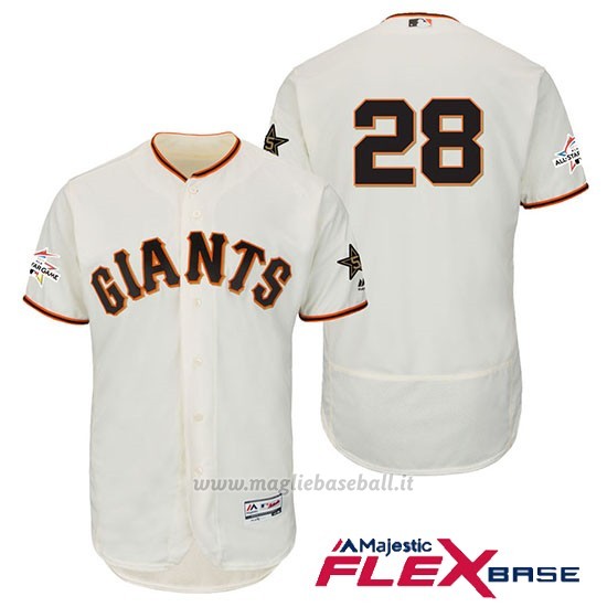 Maglia Baseball Uomo San Francisco Giants Buster Posey Crema 2017 Mlb All Star Game Flex Base